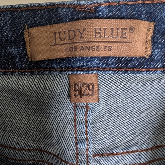 Judy Blue 9/29 Straight Leg Jeans Dark Wash Button Fly Stretch - Picture 3 of 8